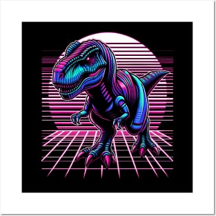 Synthwave T-Rex Posters and Art